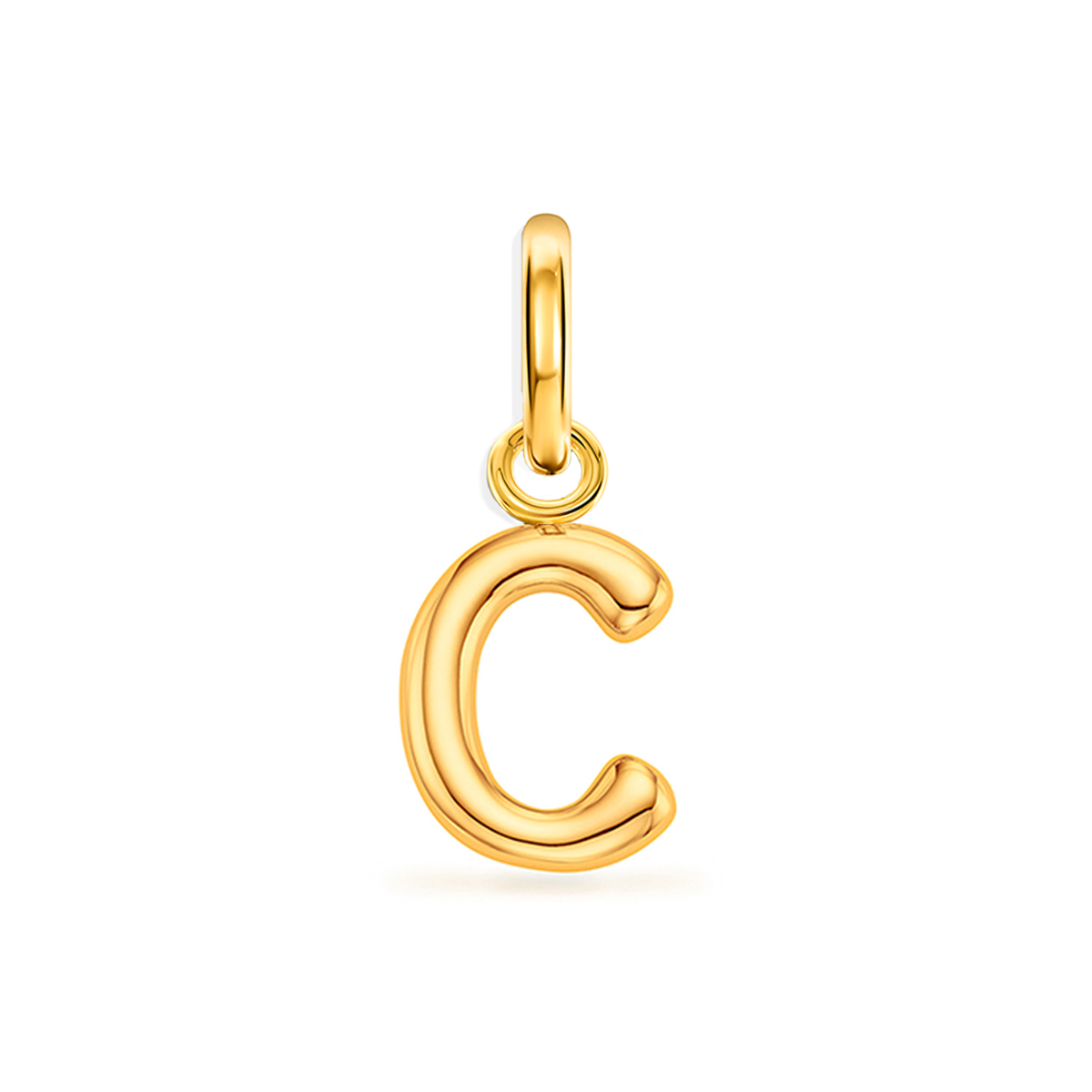 Large Molten Initial Accessories Charm (Gold)