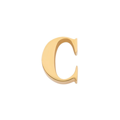 Initial Necklace Charm (Gold)