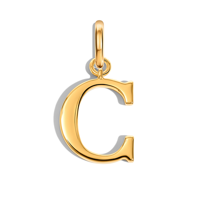 Large Didot Initial Accessories Charm (Gold)