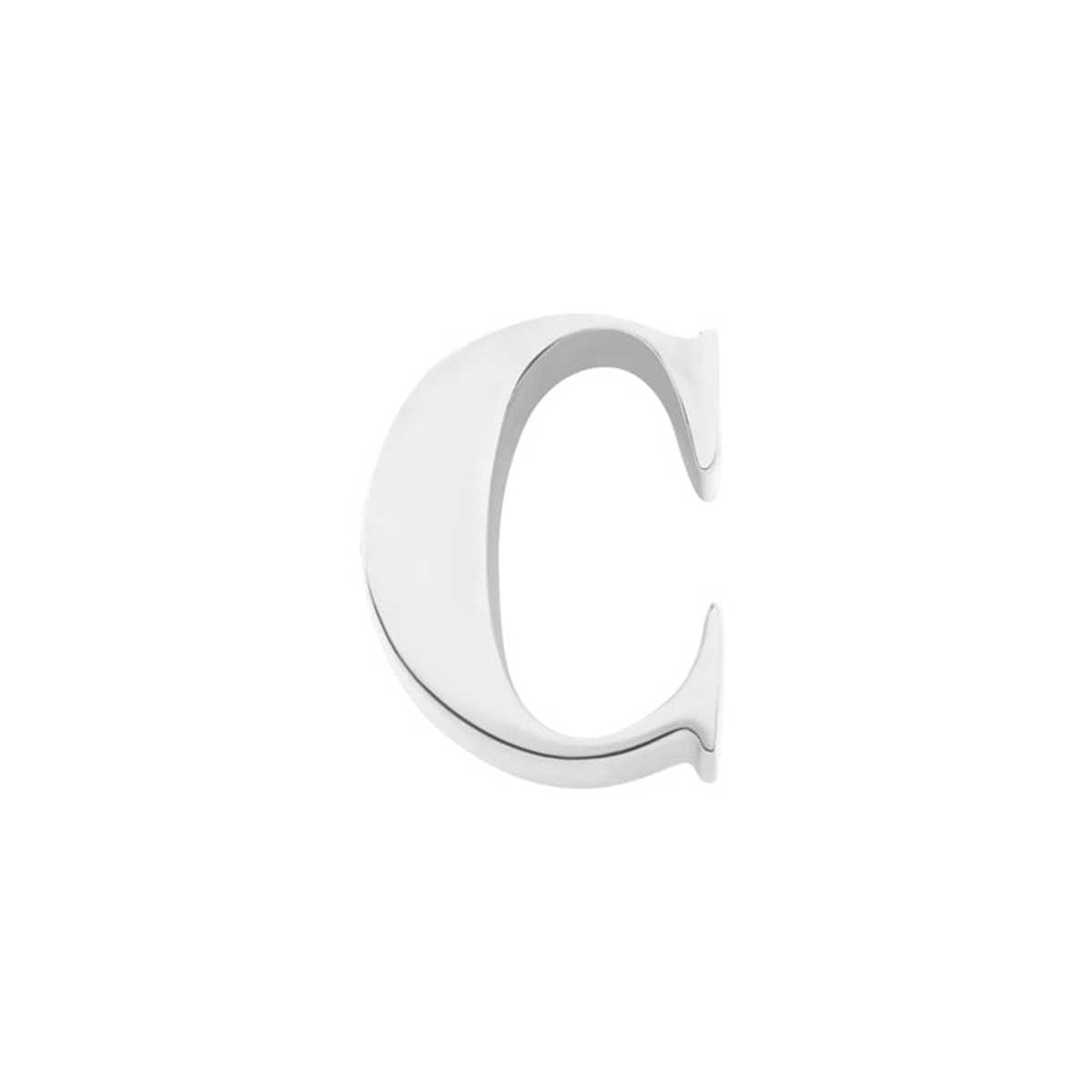 Initial Necklace Charm (Silver)