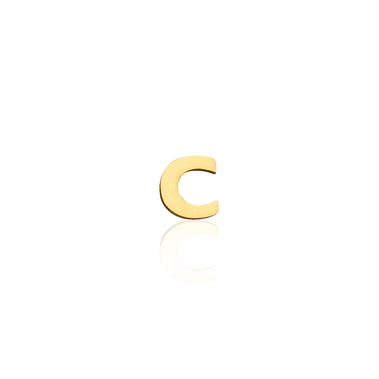Mini Letter Sphere Chain Necklace (Gold)