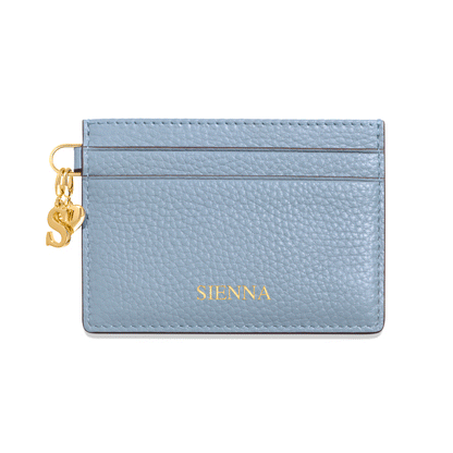 Leather Card Holder (Powder Blue)
