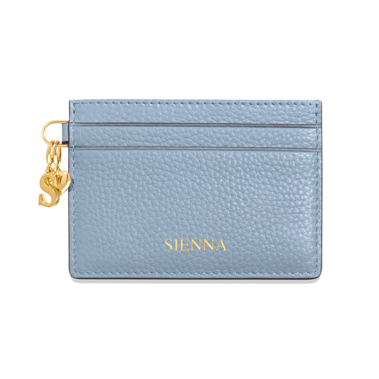 Leather Card Holder (Powder Blue)