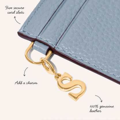 Leather Card Holder (Powder Blue)