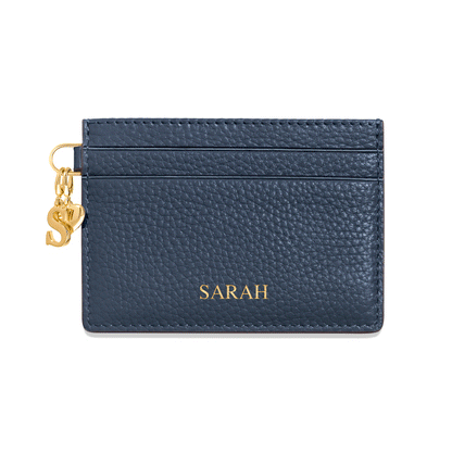 Leather Card Holder (Navy)