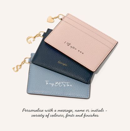 Leather Card Holder (Navy)