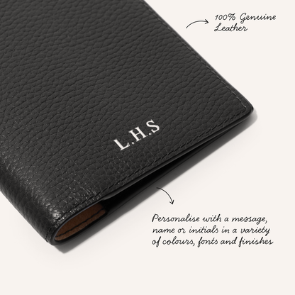 Leather Passport Holder (Black)