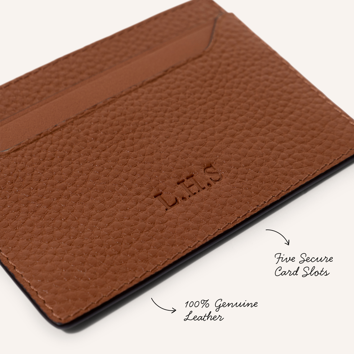 Leather Card Holder (Tan)
