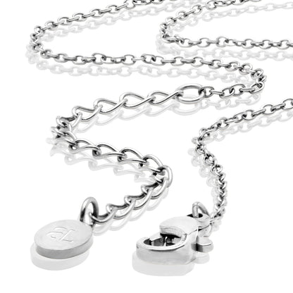 Crystal Signature Name Necklace (Silver)