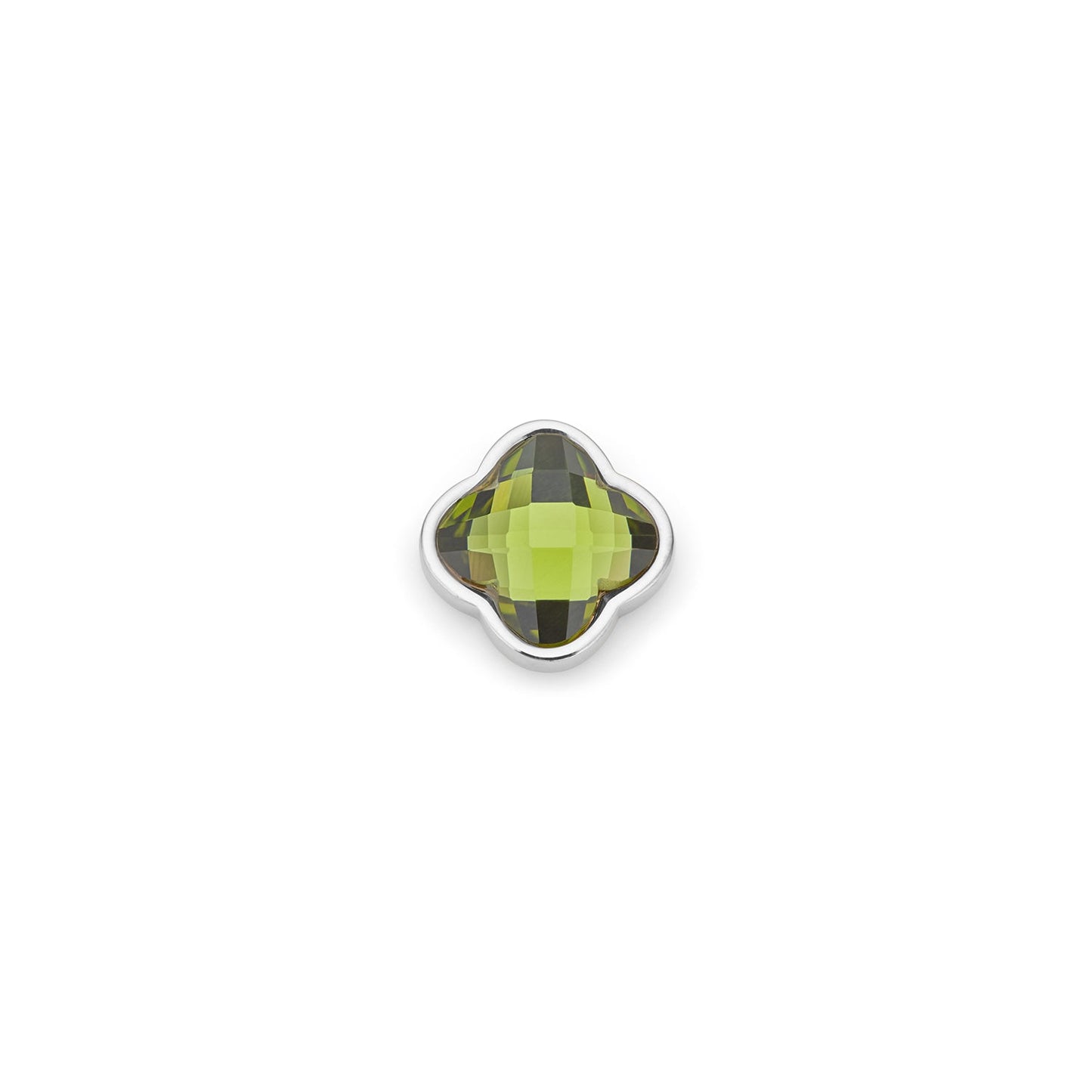 Clover Charms - Birthstone (Silver)