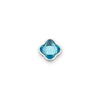 Clover Charms - Birthstone (Silver)