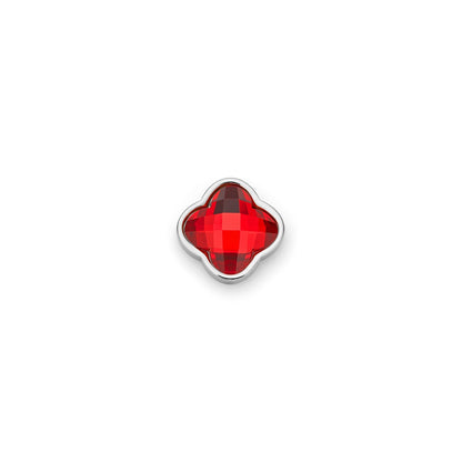 Clover Charms - Birthstone (Silver)