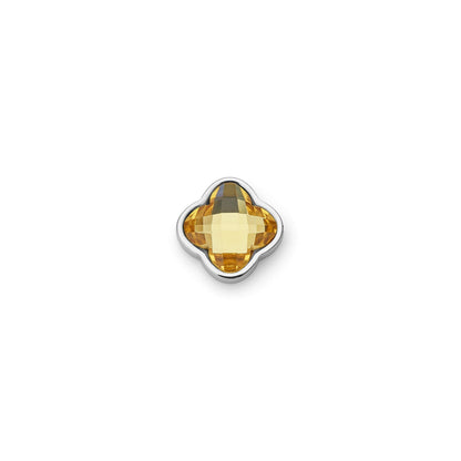 Clover Charms - Birthstone (Silver)