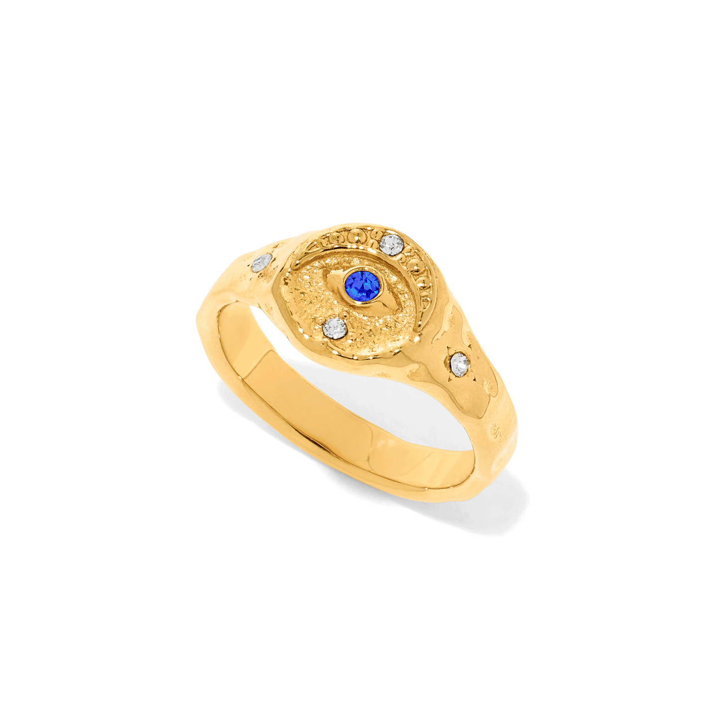 Evil Eye Signet Ring (Gold)