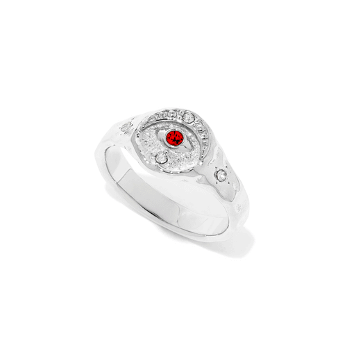 Evil Eye Signet Ring (Silver)