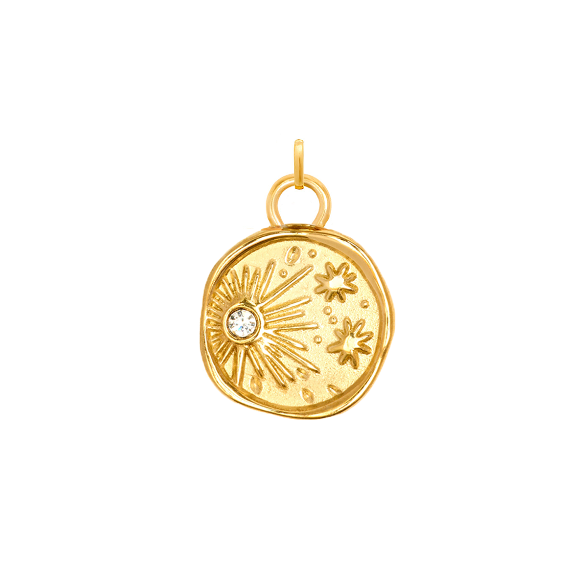 Mini Molten Coin Charm (Gold)
