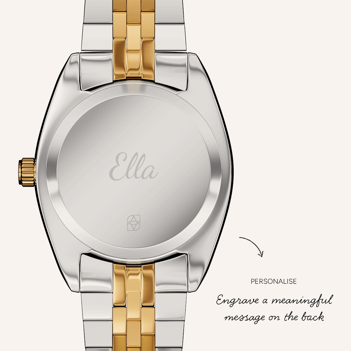 Pastel Pink Belgravia 30 Watch (Two Tone)