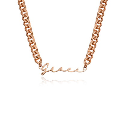 Signature Name Necklace - Rose Gold