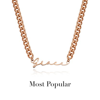 Signature Name Necklace (Rose Gold)