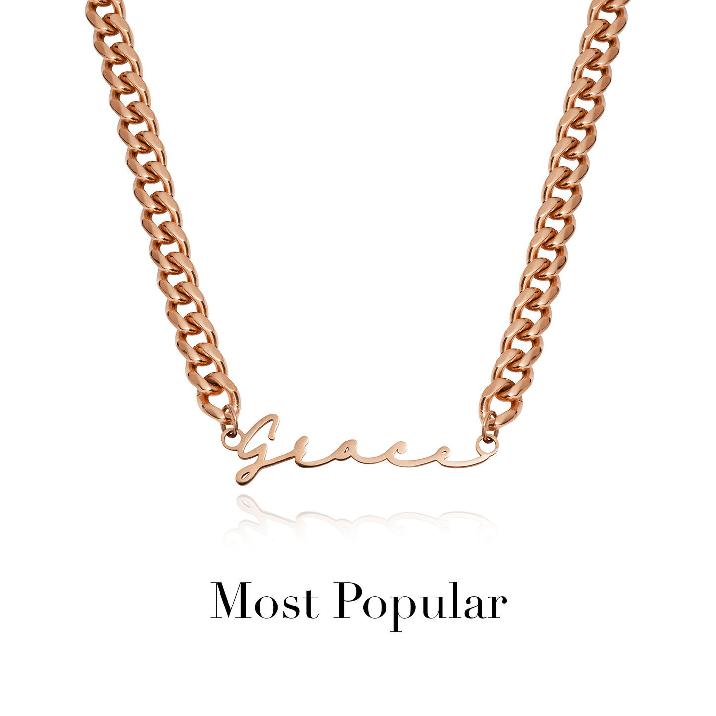 Signature Name Necklace - Rose Gold