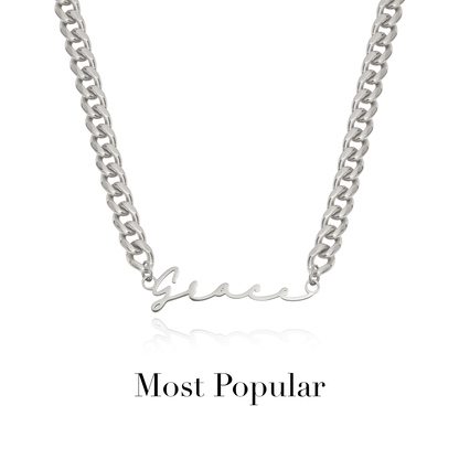 Signature Name Necklace (Silver)