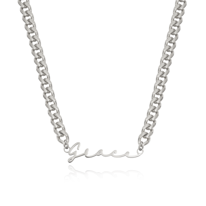 Signature Name Necklace (Silver)