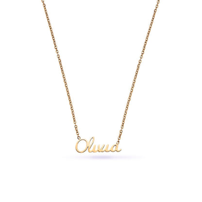 Cursive Name Necklace (Rose Gold)