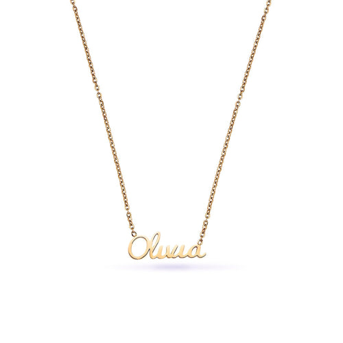 Cursive Name Necklace (Rose Gold)