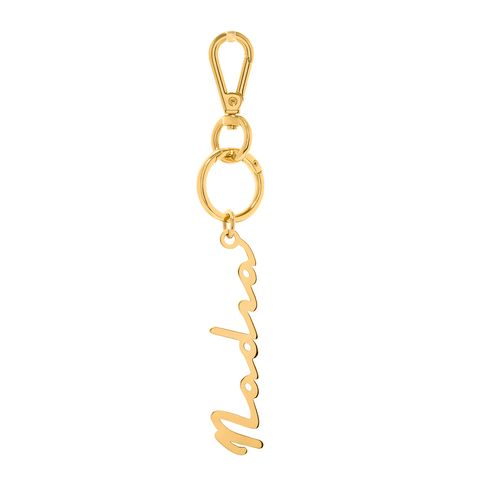 Personalised Name Bag Charm (Gold)