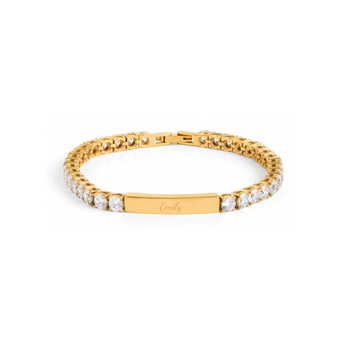 Custom Bar Tennis Bracelet (Gold)