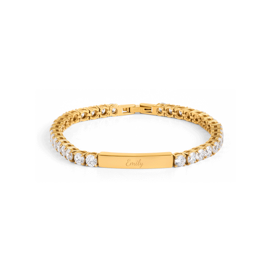 Custom Bar Tennis Bracelet (Gold)
