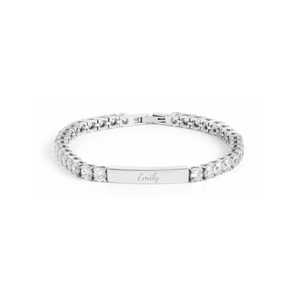 Custom Bar Tennis Bracelet (Silver)