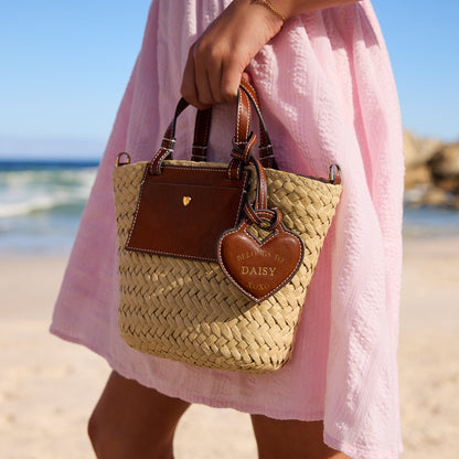Kid's Raffia Structured Bag (Natural)