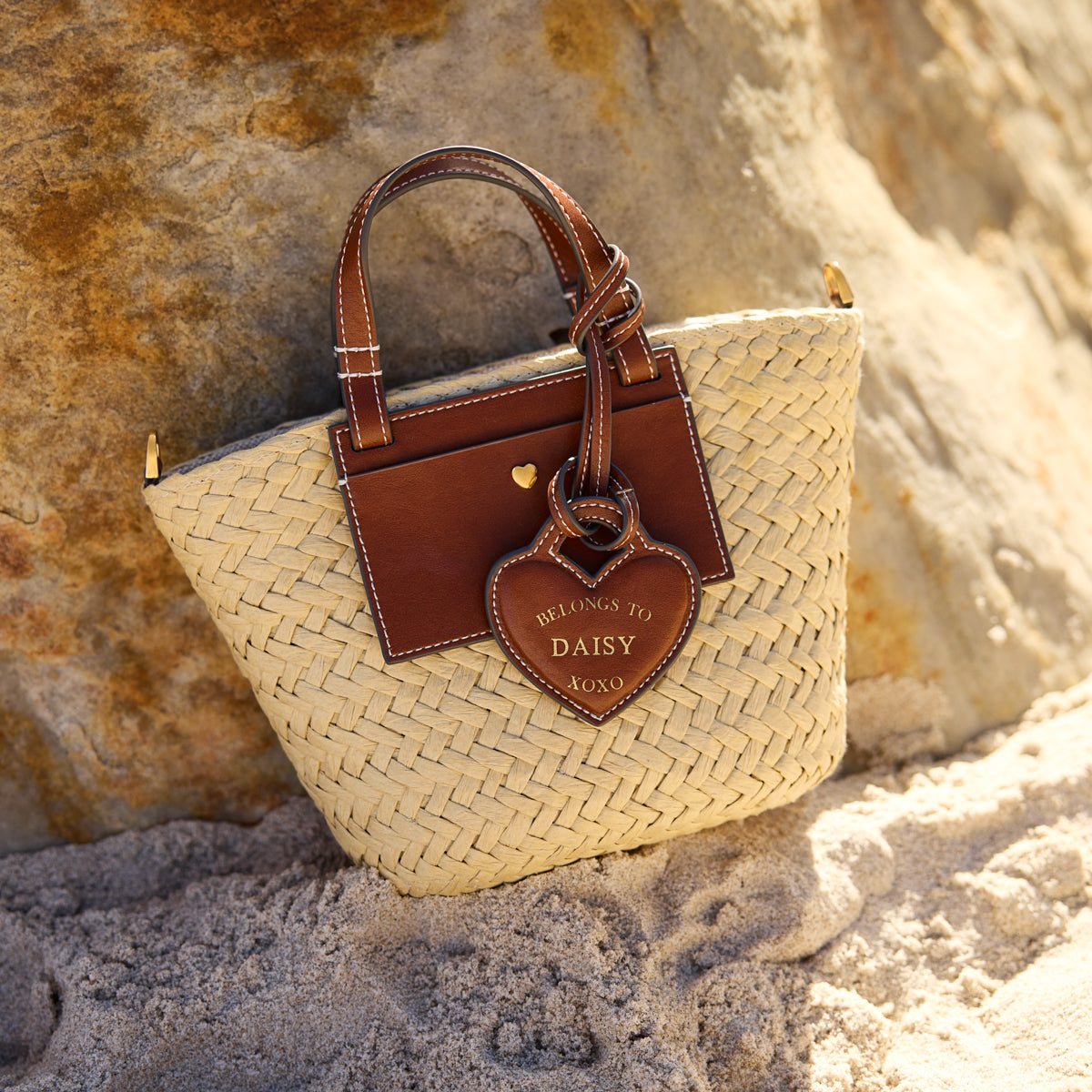 Kid's Raffia Structured Bag (Natural)