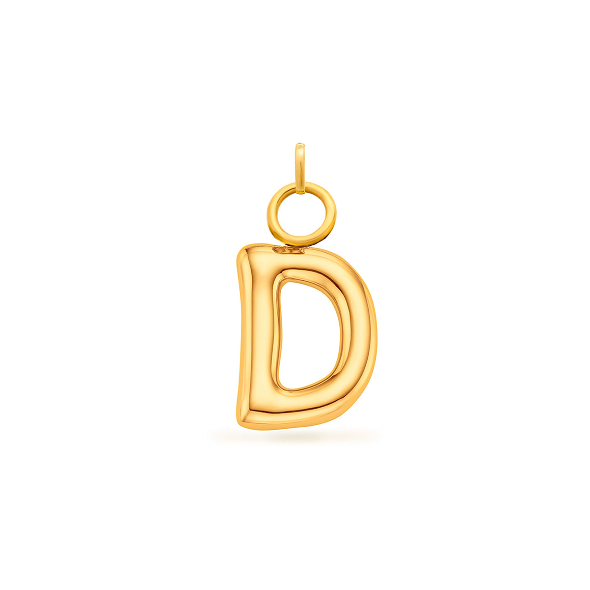 Mini Molten Initial Charm (Gold)