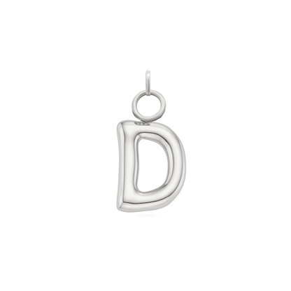 Mini Molten Initial Charm (Silver)
