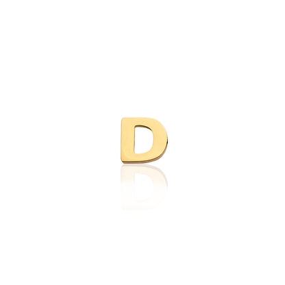 Mini Letter Sphere Chain Necklace (Gold)