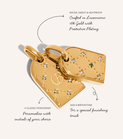 Double Monogram Necklace (Gold)