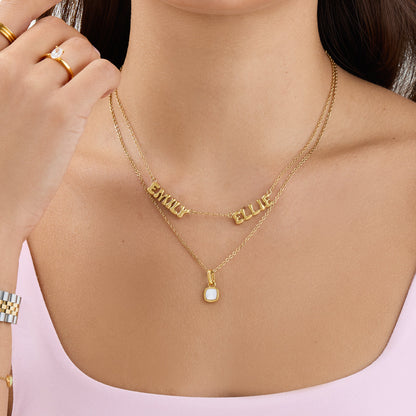 Bubble Name Necklace (Gold)