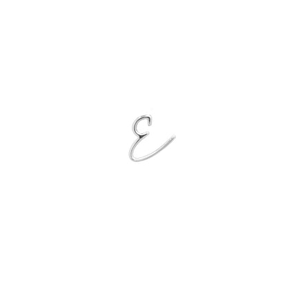 Signature Initial Stud Earring (Silver)