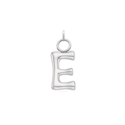 Mini Molten Initial Charm (Silver)