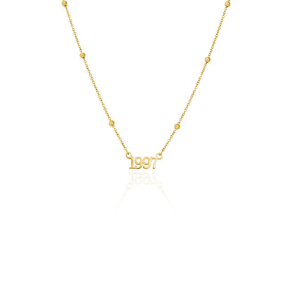 Editorial Date Necklace (Gold)