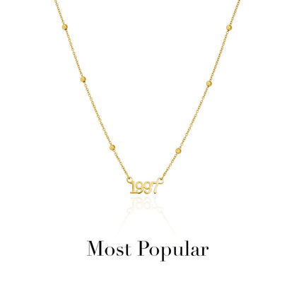 Editorial Date Necklace (Gold)