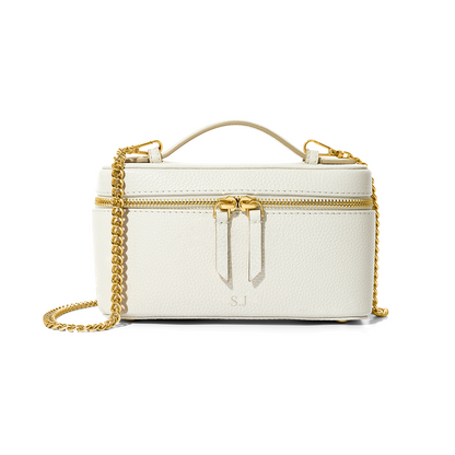 Leather Vanity Bag (Ivory)