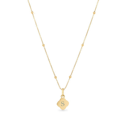 Mother of Pearl Clover Necklace (Gold)