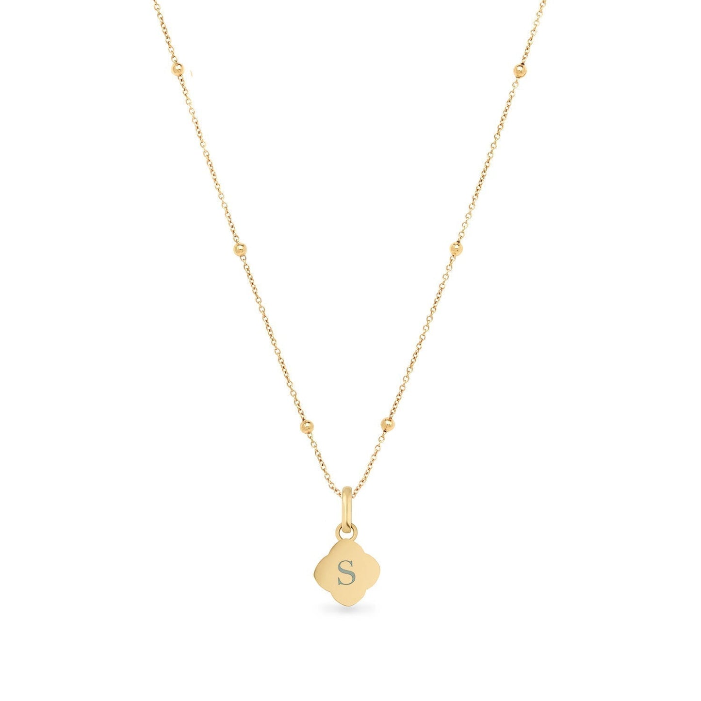 Mother of Pearl Clover Necklace (Gold)