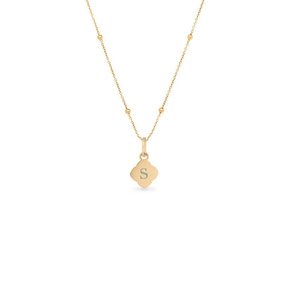 Mother of Pearl Clover Necklace (Gold)