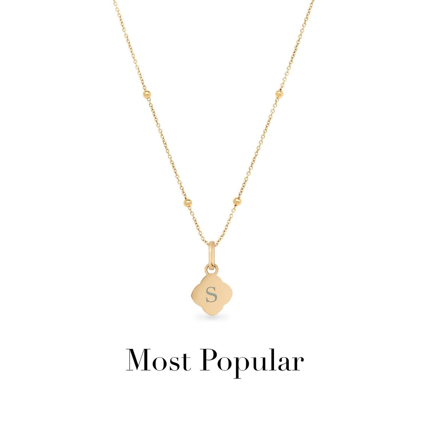Mother of Pearl Clover Necklace (Gold)