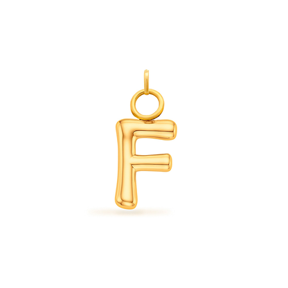 Mini Molten Initial Charm (Gold)