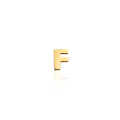 Mini Letter Sphere Chain Necklace (Gold)